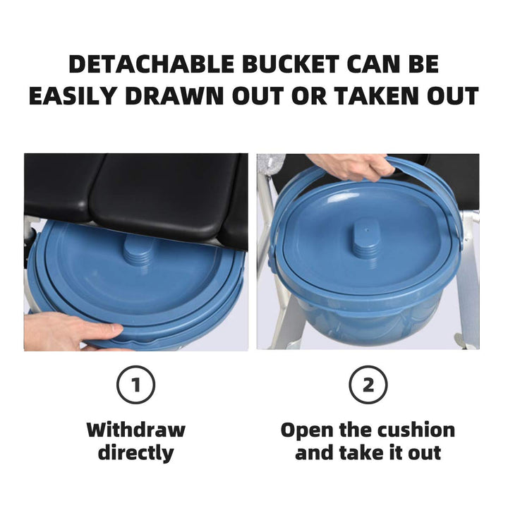 Giantex 3 in 1 Lightweight Shower Commode Wheelchair