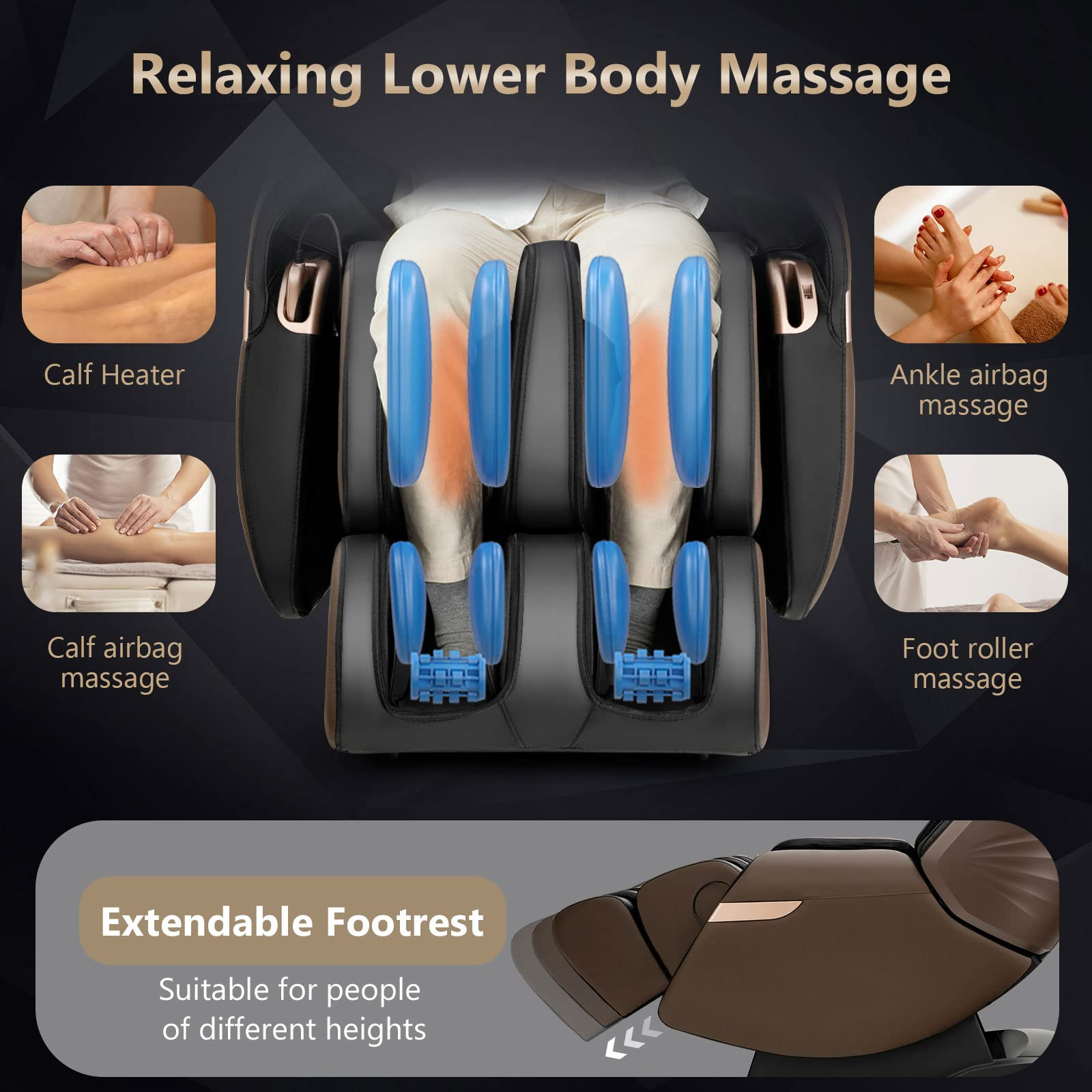 Giantex Massage Chair Full Body - 3D Electric Zero Gravity Shiatsu Massage Recliner Chair