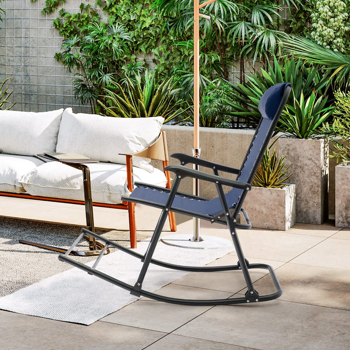 Giantex Rocking Camping Chair Folding - Outdoor Rocker Camping Chair