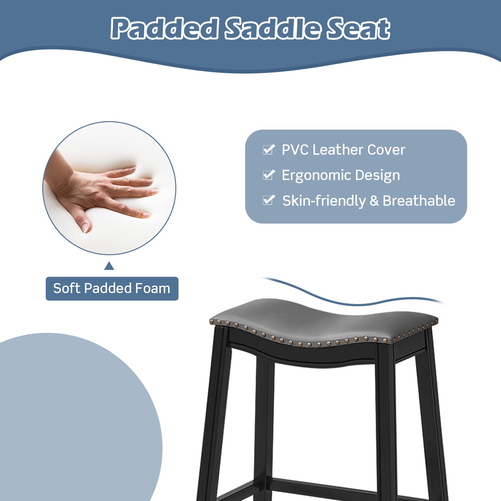 Giantex Counter Height Bar Stools Set