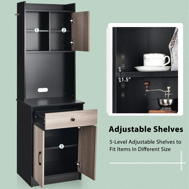 Giantex Kitchen Sideboard, Tall Buffet Hutch Cabinet