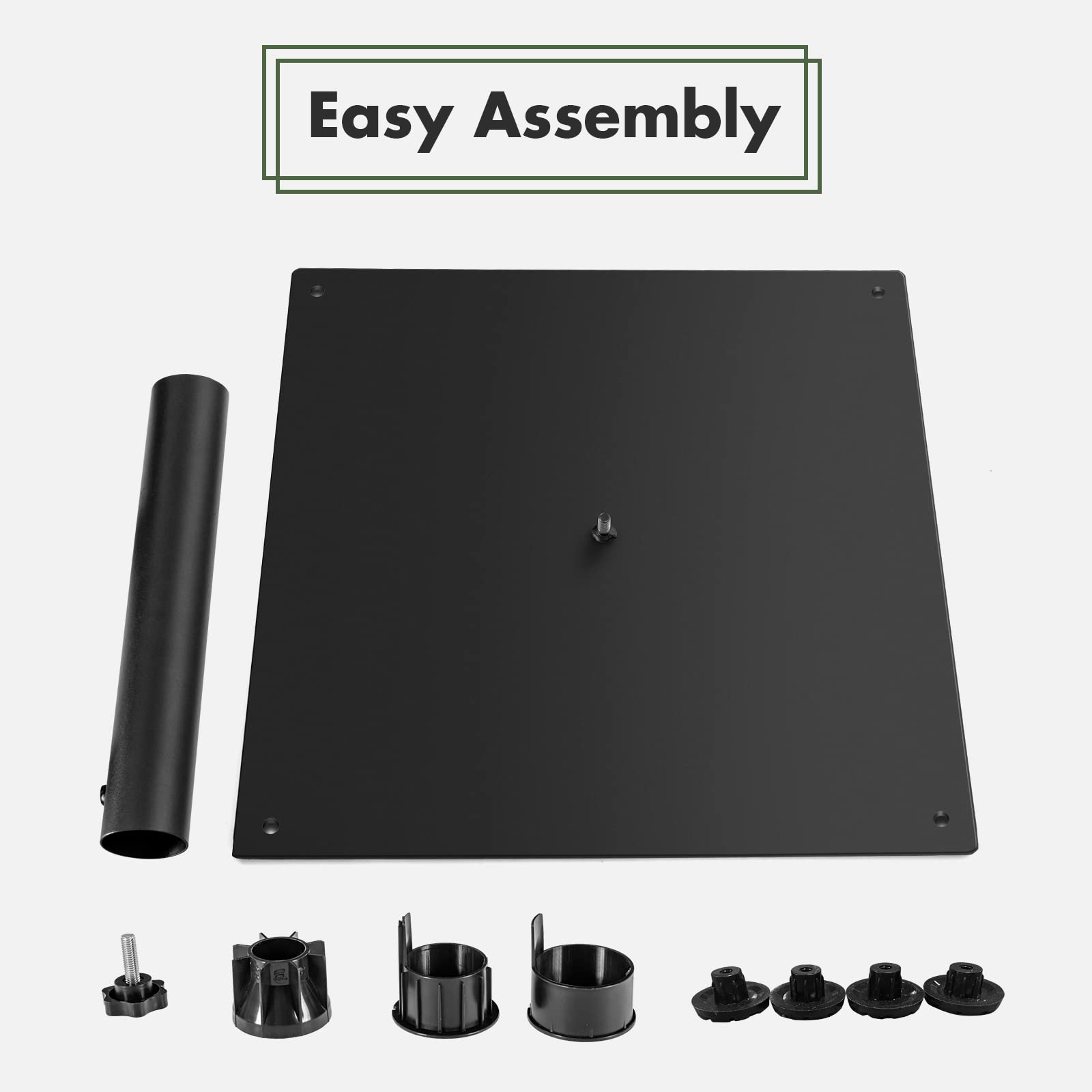 42lbs Patio Umbrella Base, Suitable for 1.6''-1.9'' Umbrella Poles