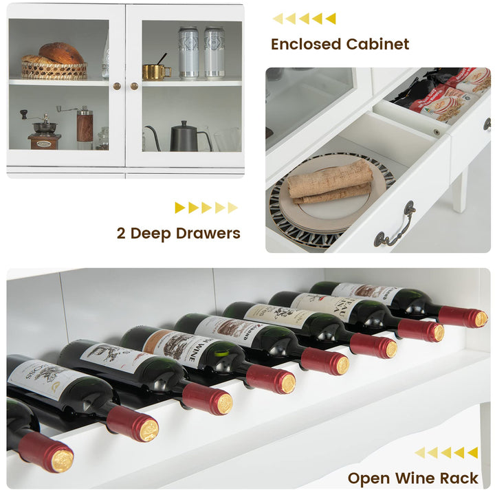 Giantex Buffet Wine Cabinet with Storage - Standing Sideboard
