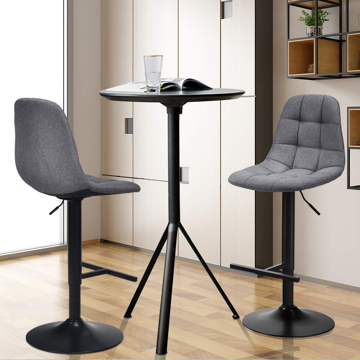 Armless Counter Height Chairs for Kitchen Dining Living Bistro Pub