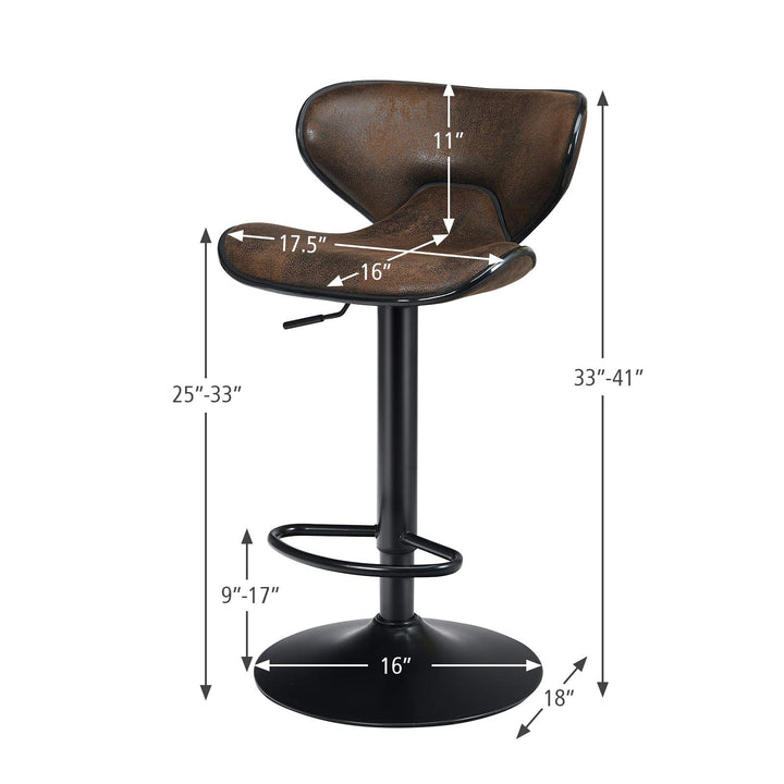 Vintage Barstools, Swivel Bar Stool - Giantex