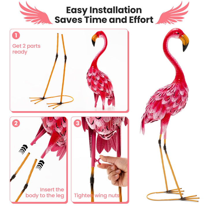 Giantex Flamingo Garden Statues Set of 2