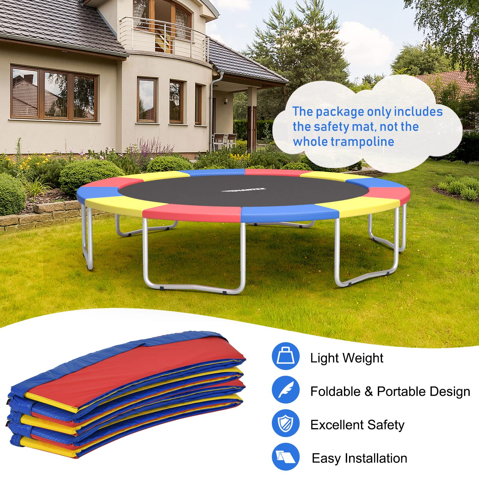 Giantex Trampoline Pad, Tear-Resistant Edge Cover Springs Protection Pad