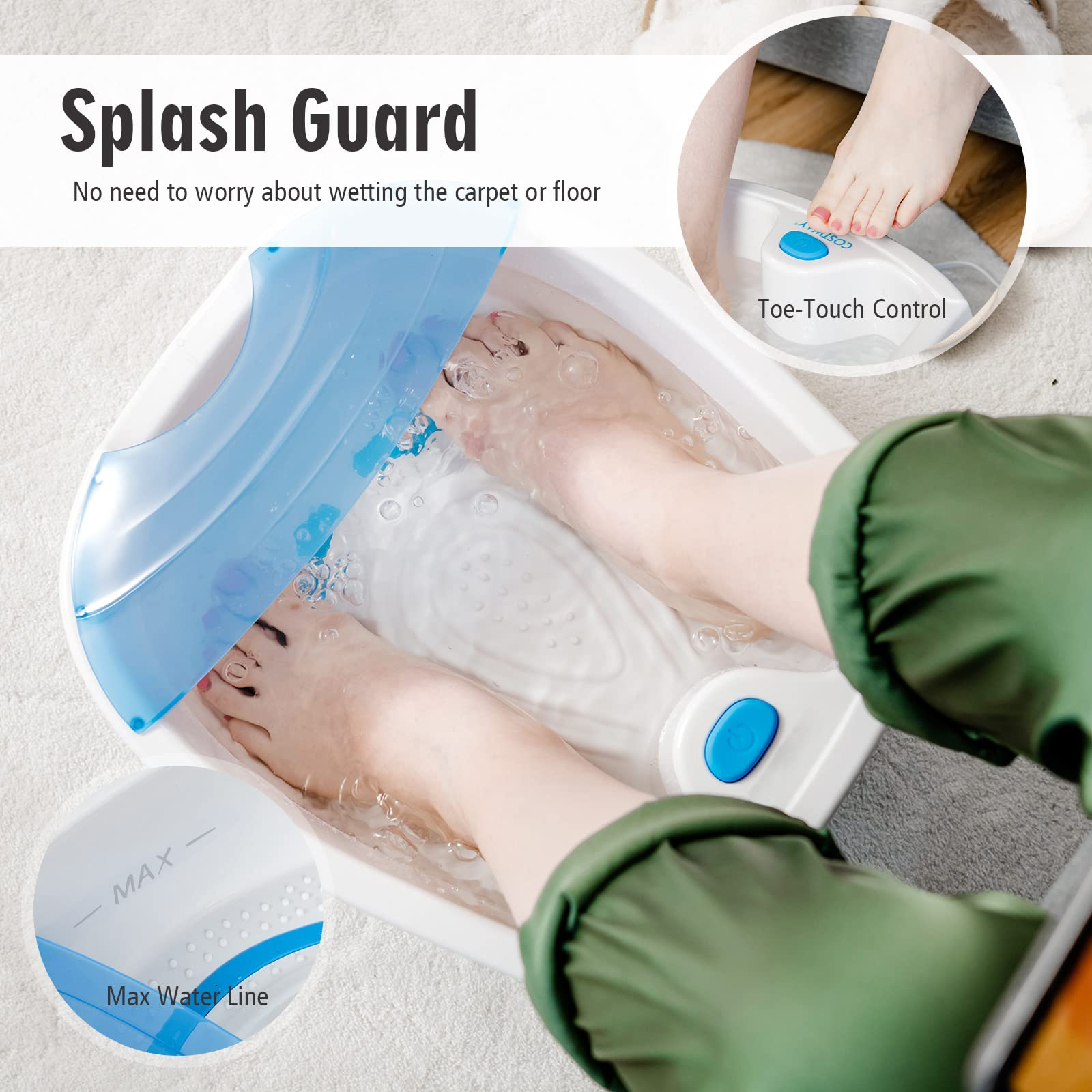 Giantex Foot Spa Bath W/Smooth Bubble Massage