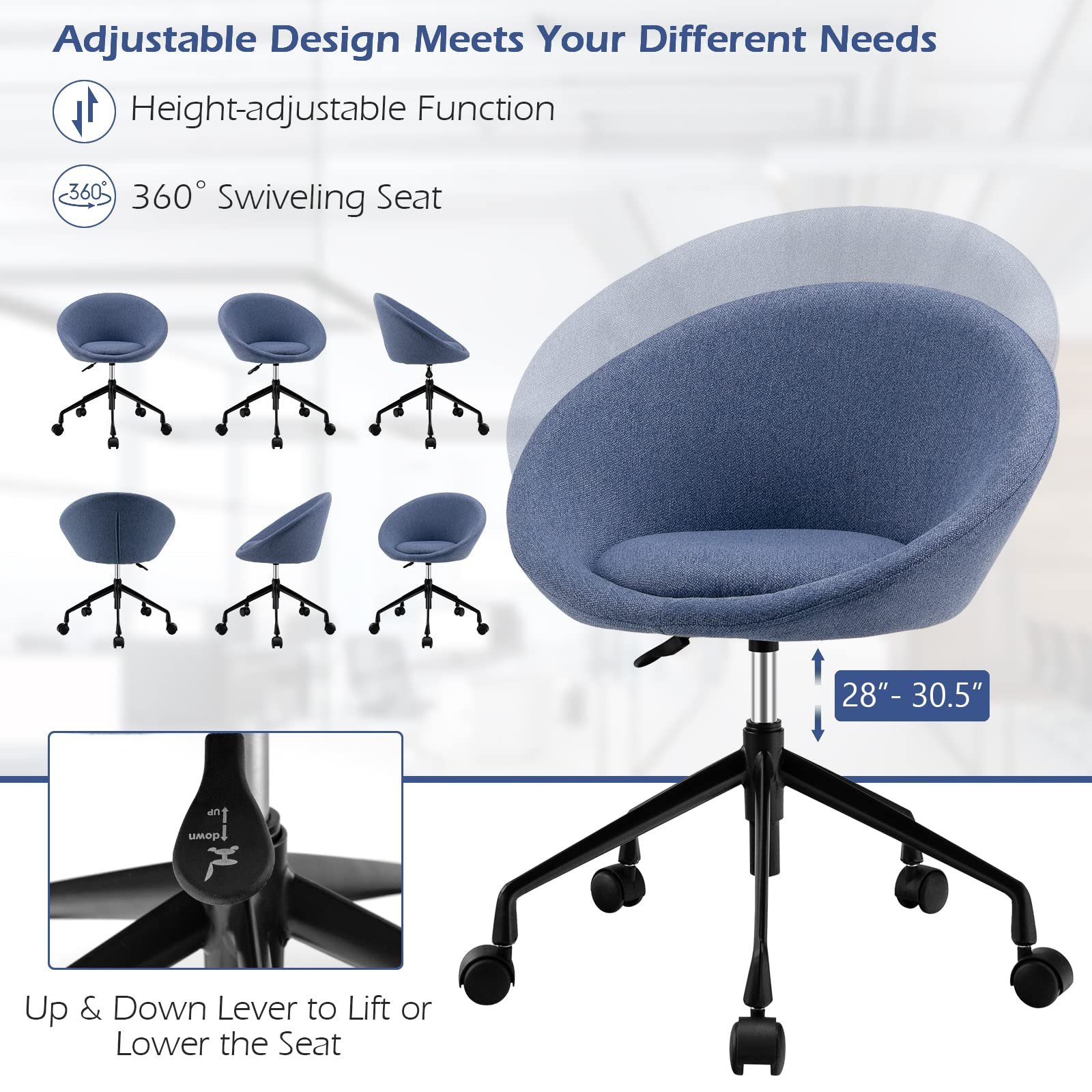 Giantex Home Office Chair, Swivel Desk Chair