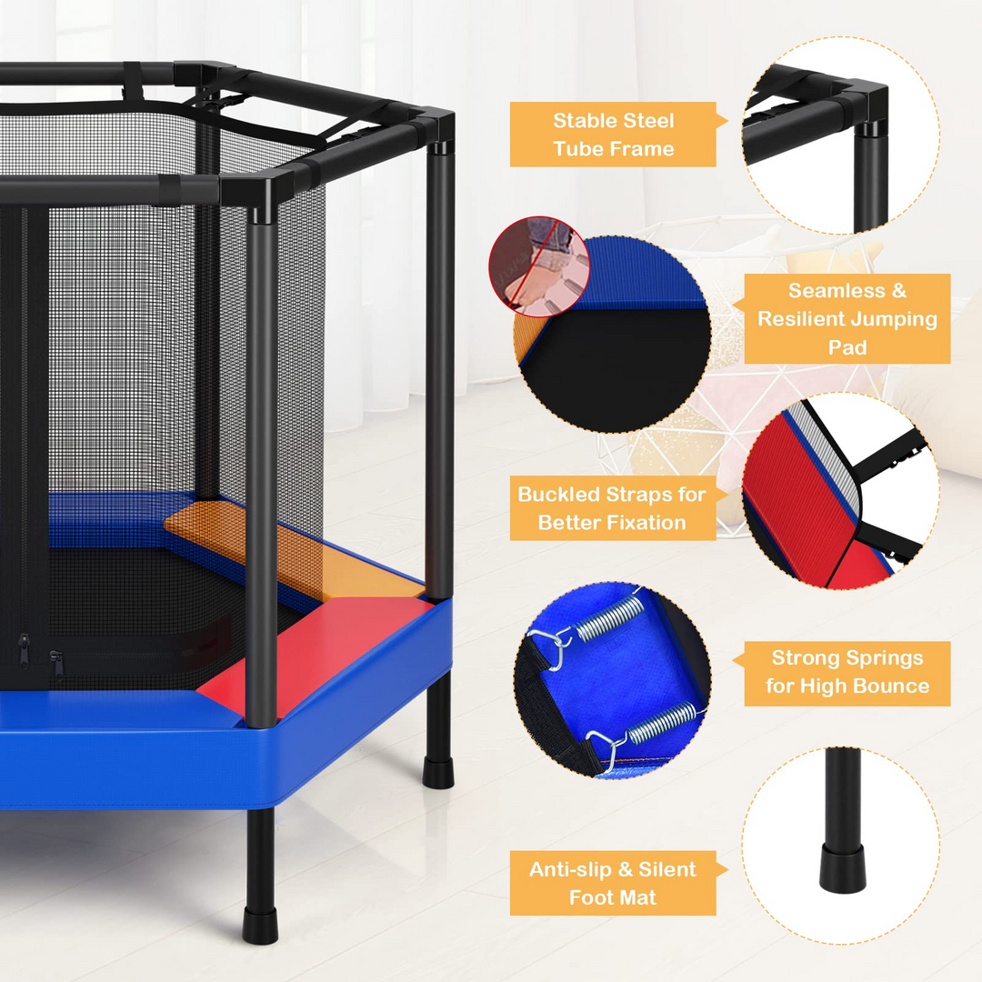 Outdoor Indoor Mini Recreational Round Trampoline -  Giantex