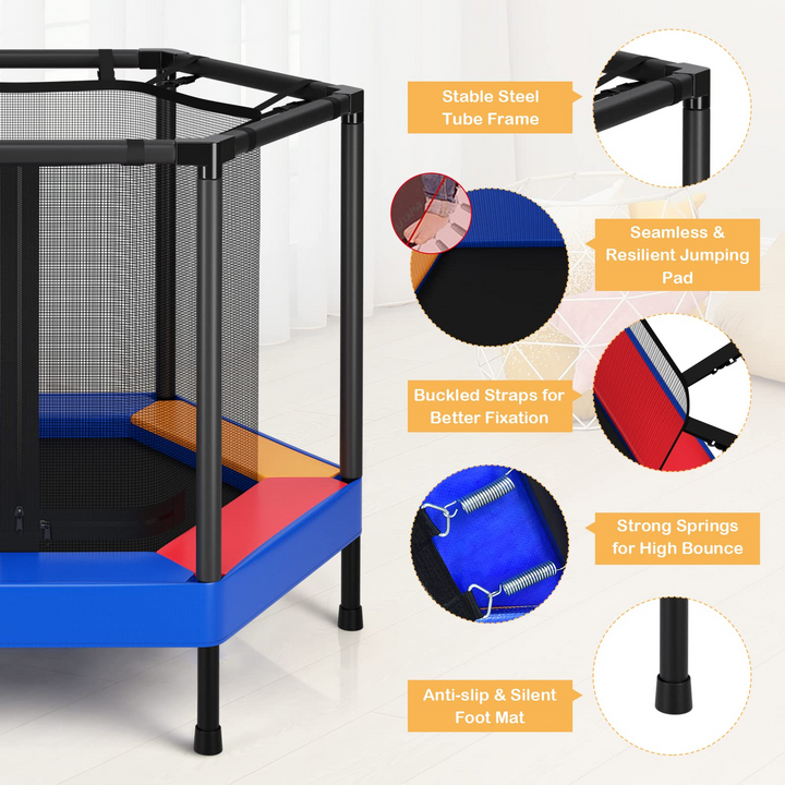 Outdoor Indoor Mini Recreational Round Trampoline -  Giantex