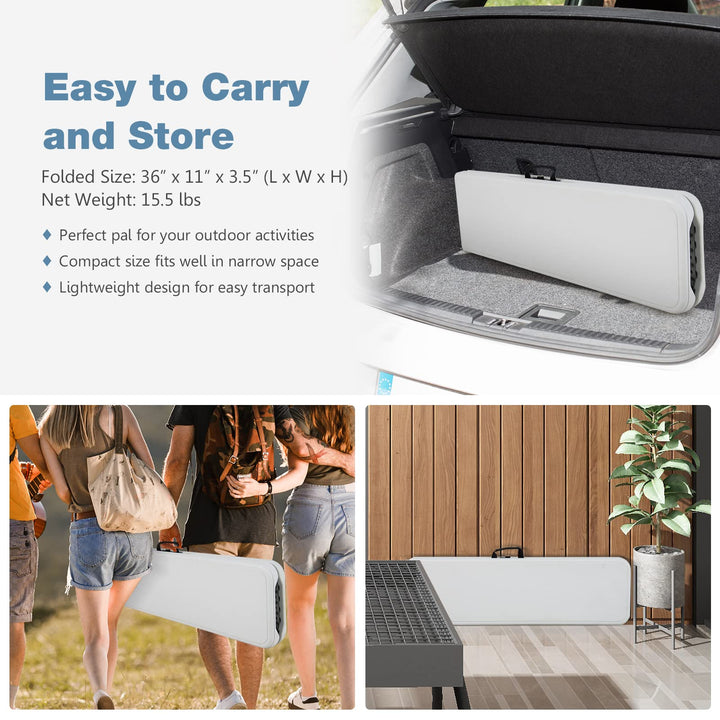 Giantex 6 Feet Folding Bench