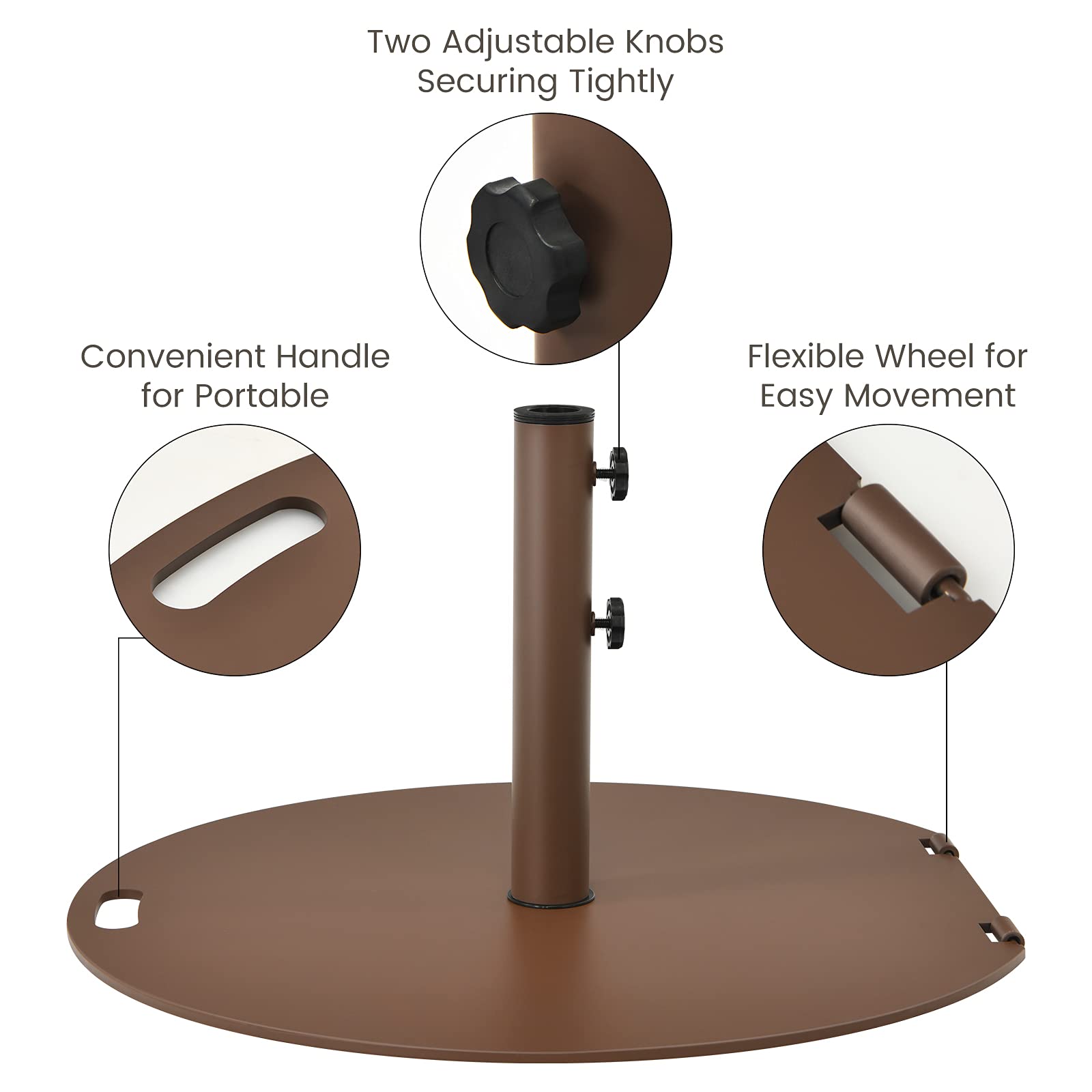 Giantex Patio Umbrella with Base Stand, 9ft Market Umbrella