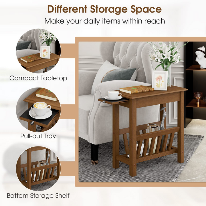Giantex 2-Tier Narrow End Table