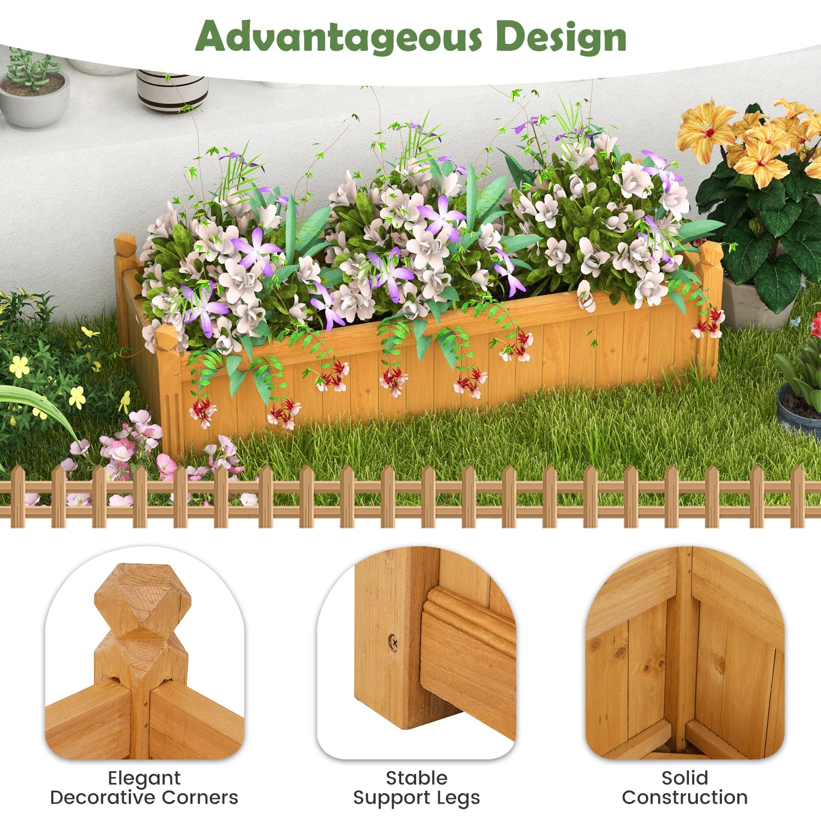 Giantex 2 Pcs Raised Garden Bed