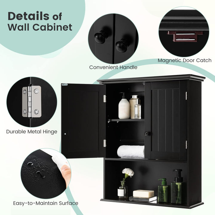 Giantex Bathroom Wall Mounted Cabinet - Storage Cabinet w/Adjustable Shelf