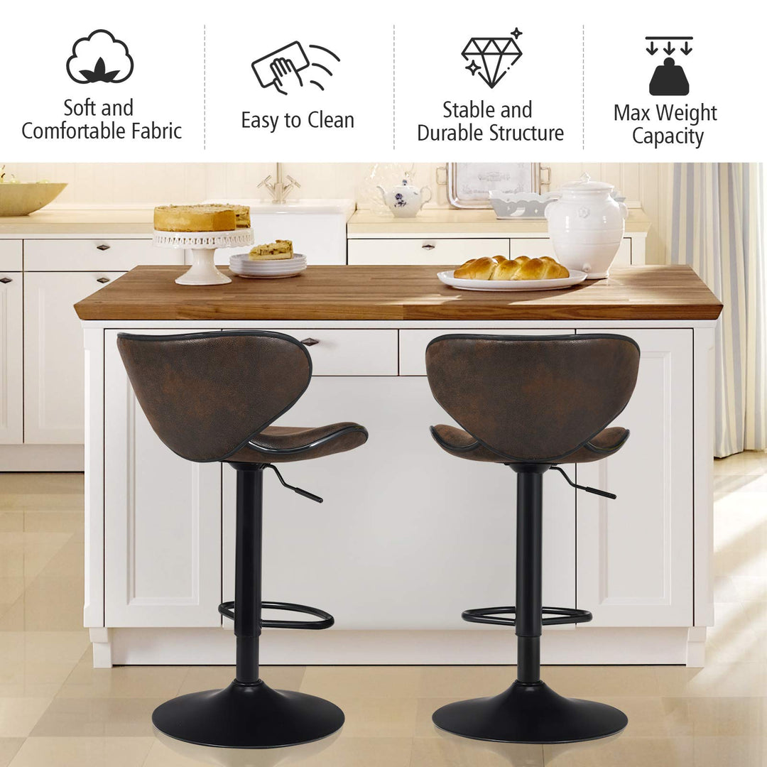 Vintage Barstools, Swivel Bar Stool - Giantex
