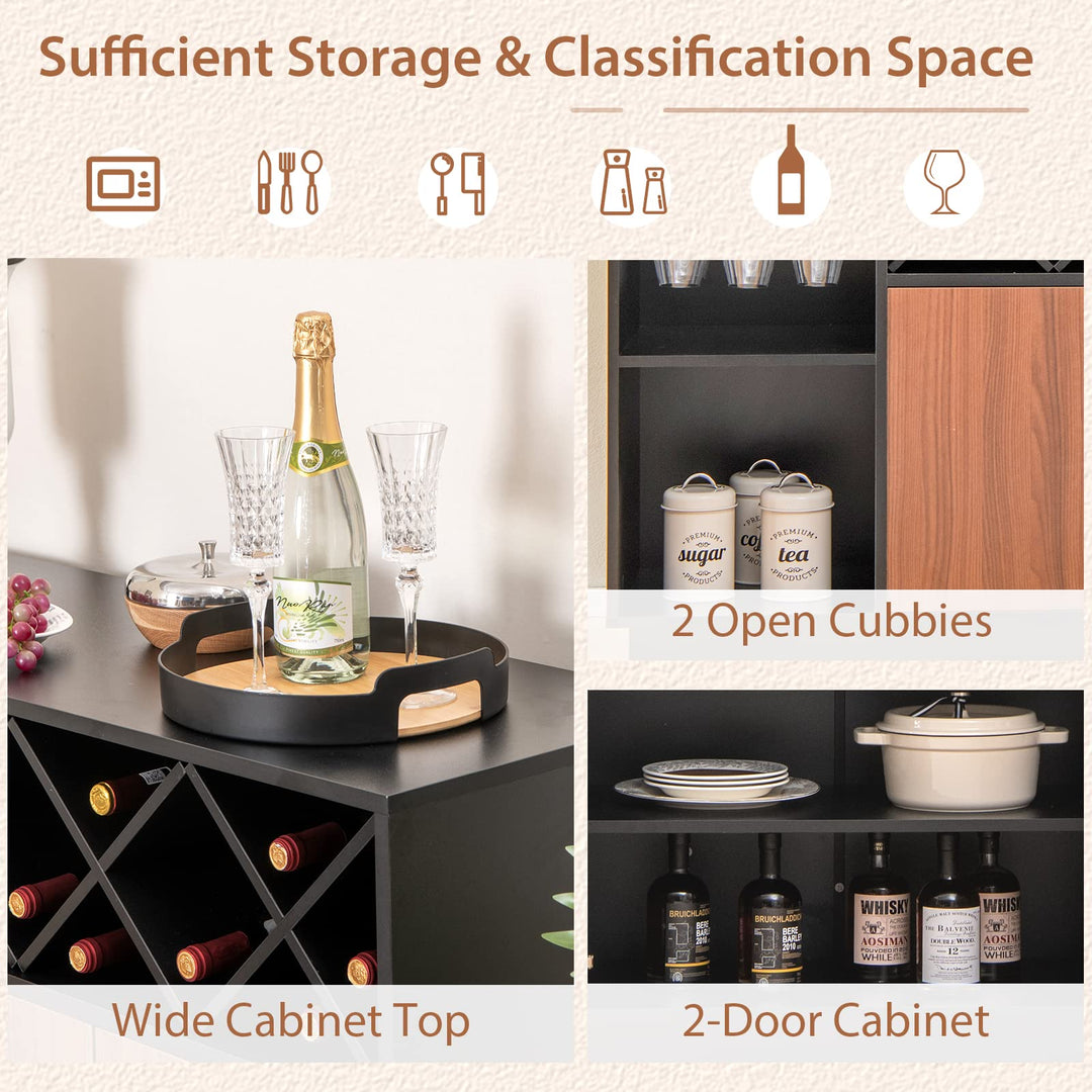 Giantex Buffet Sideboard, Wine Bar Base Cabinet 45”X15”x32”