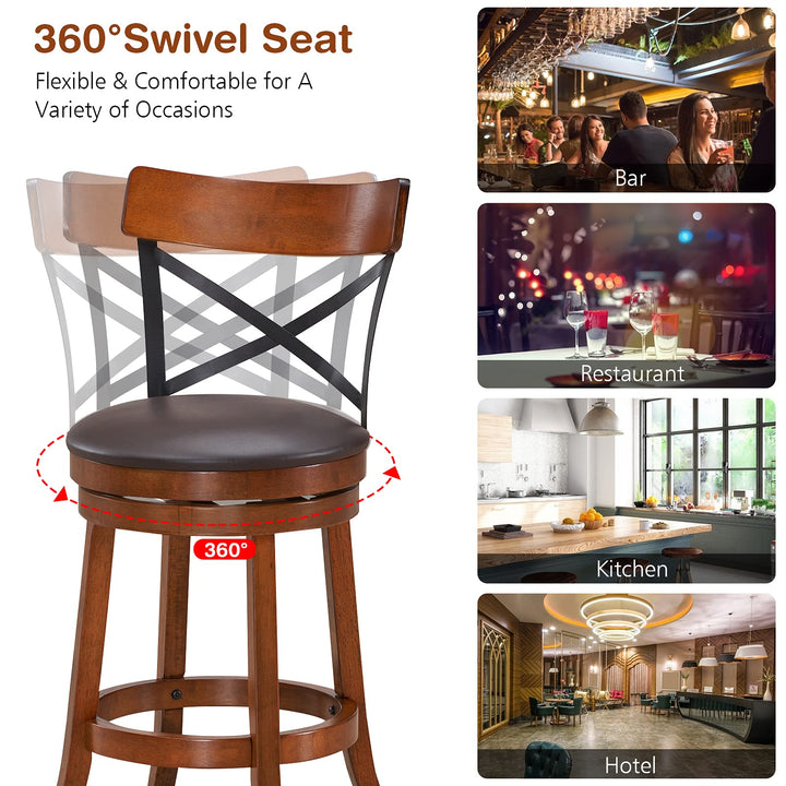 Giantex 25”Height Kitchen Counter Bar Stools for Kitchen Island, Pub, and Restaurant