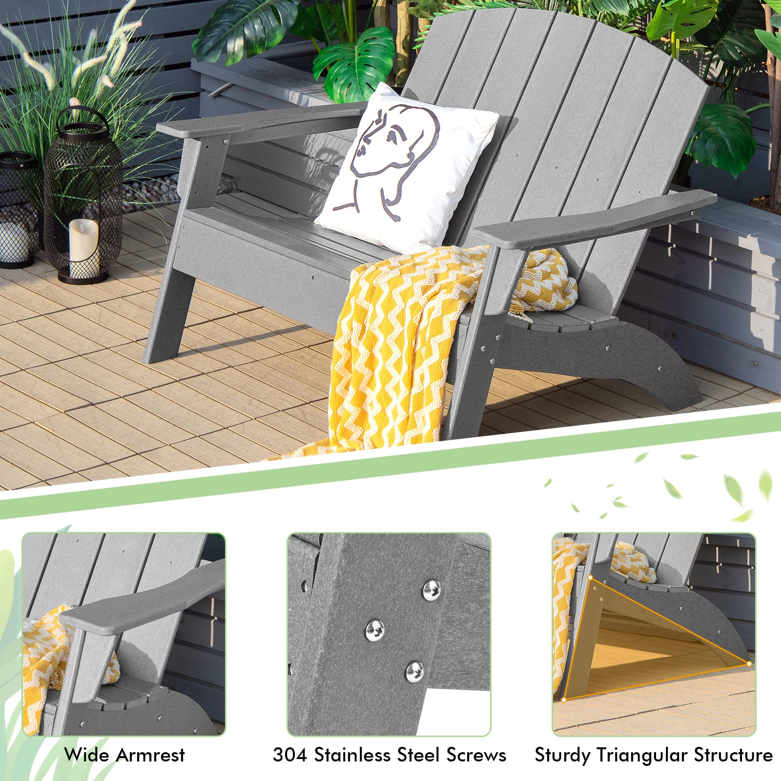 Giantex Adirondack Chair Outdoor Loveseat