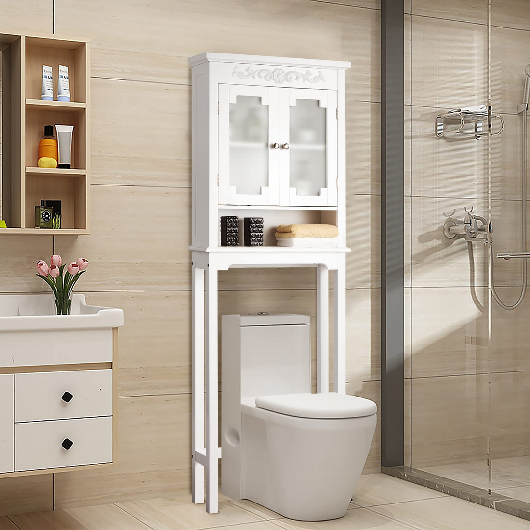 Giantex Over The Toilet Bathroom Space Saver, 3-Shelf Bathroom Organizer