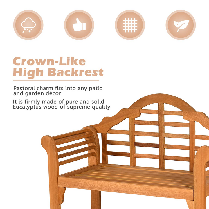 4 Ft Foldable Eucalyptus Garden Bench (Teak) - Giantex
