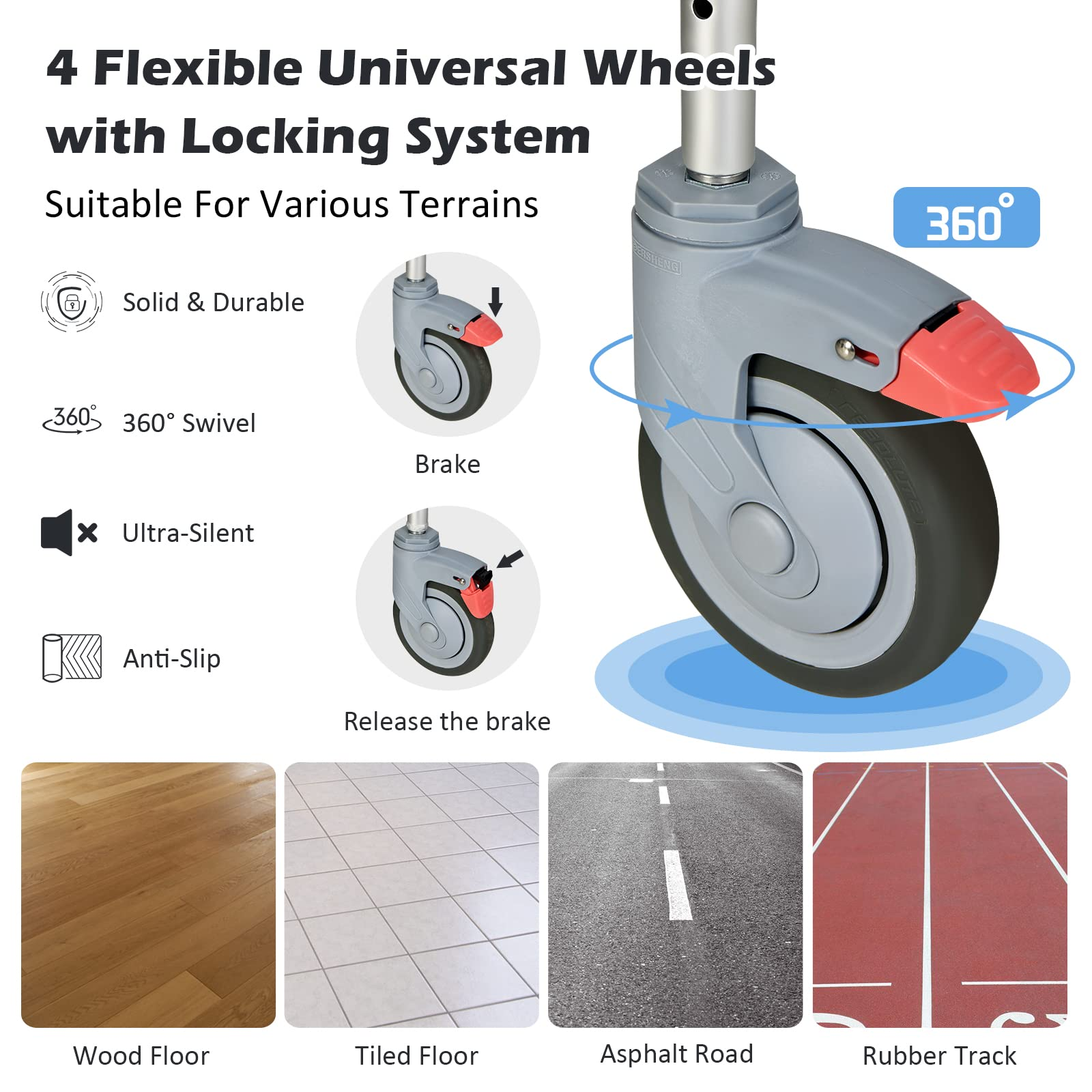 Giantex 4-in-1 Bedside Commode Shower WheelchairGiantex 4-in-1 Bedside Commode Shower Wheelchair