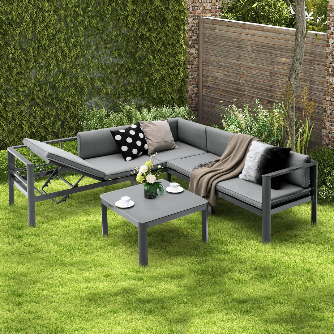 Giantex 3 Pieces Aluminum Patio Furniture Set