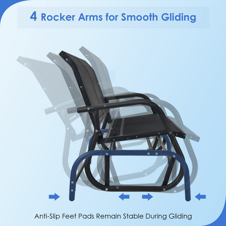 Giantex Swing Glider Chair 48 Inch with Spacious Space