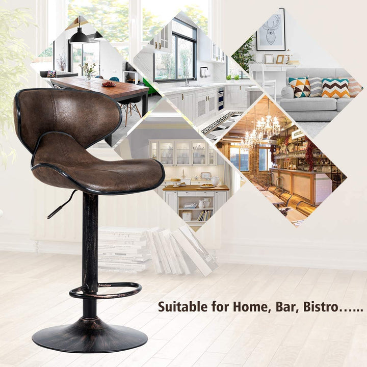 Vintage Barstools, Swivel Bar Stool - Giantex