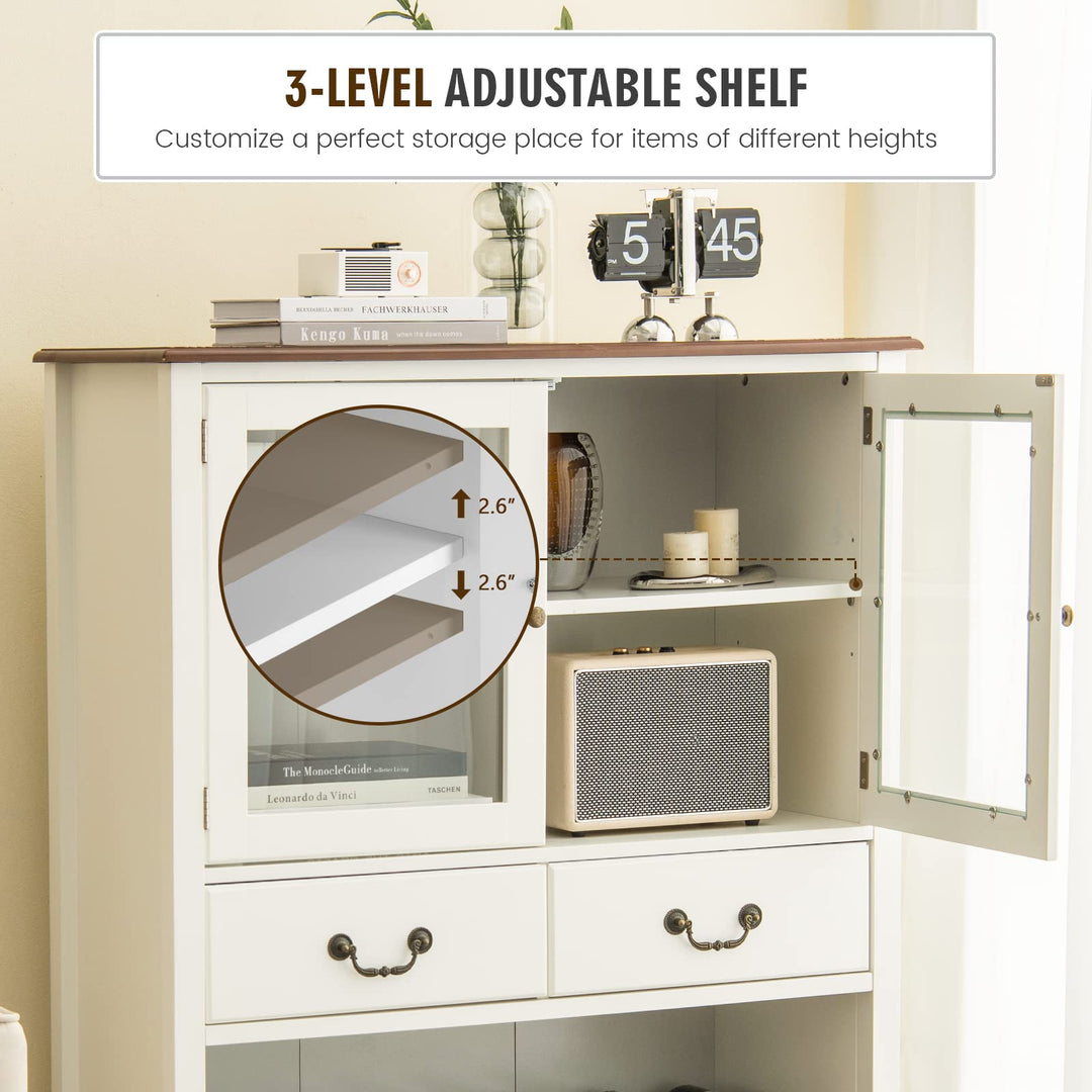 Giantex Buffet Wine Cabinet with Storage - Standing Sideboard