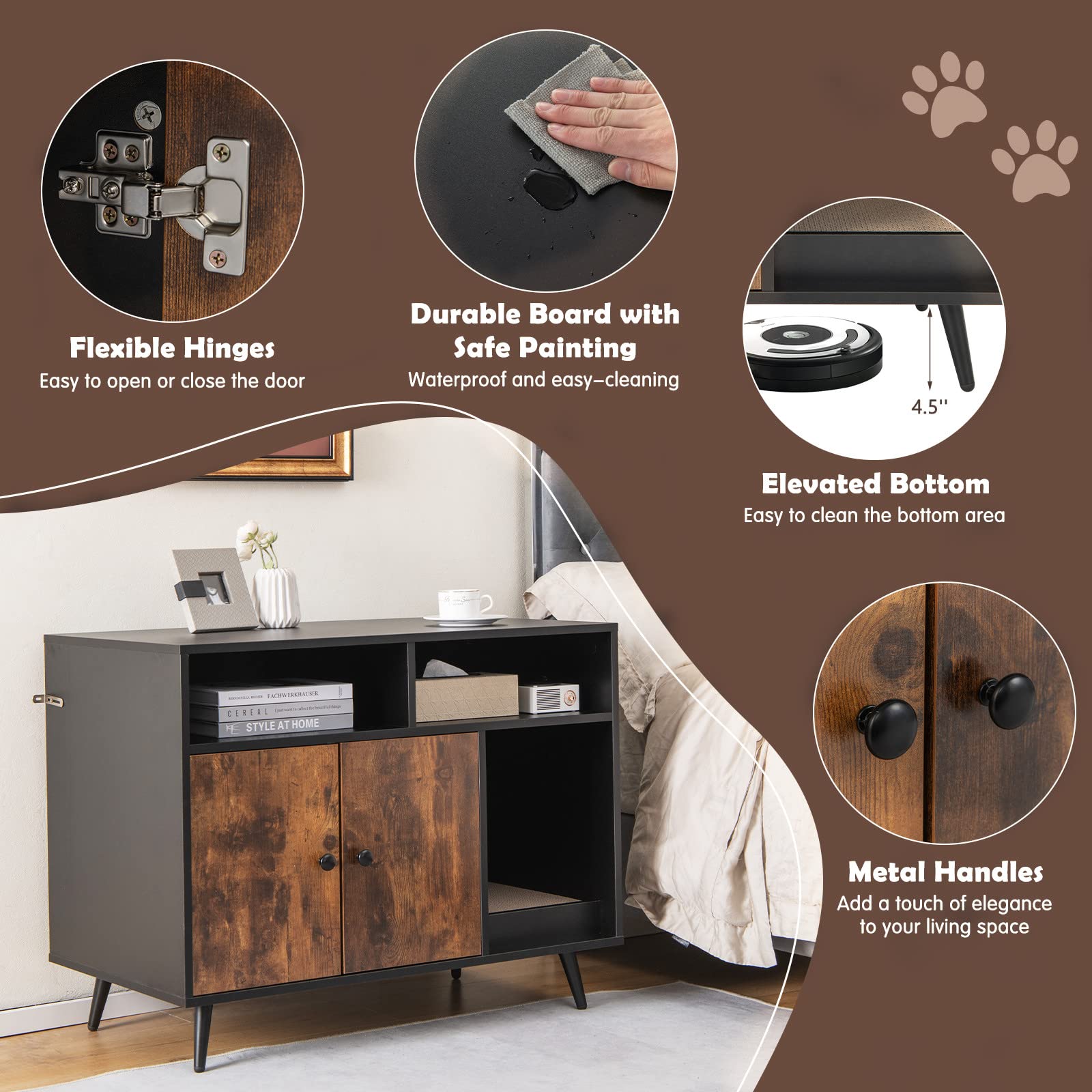 Giantex Cat Litter Box Enclosure