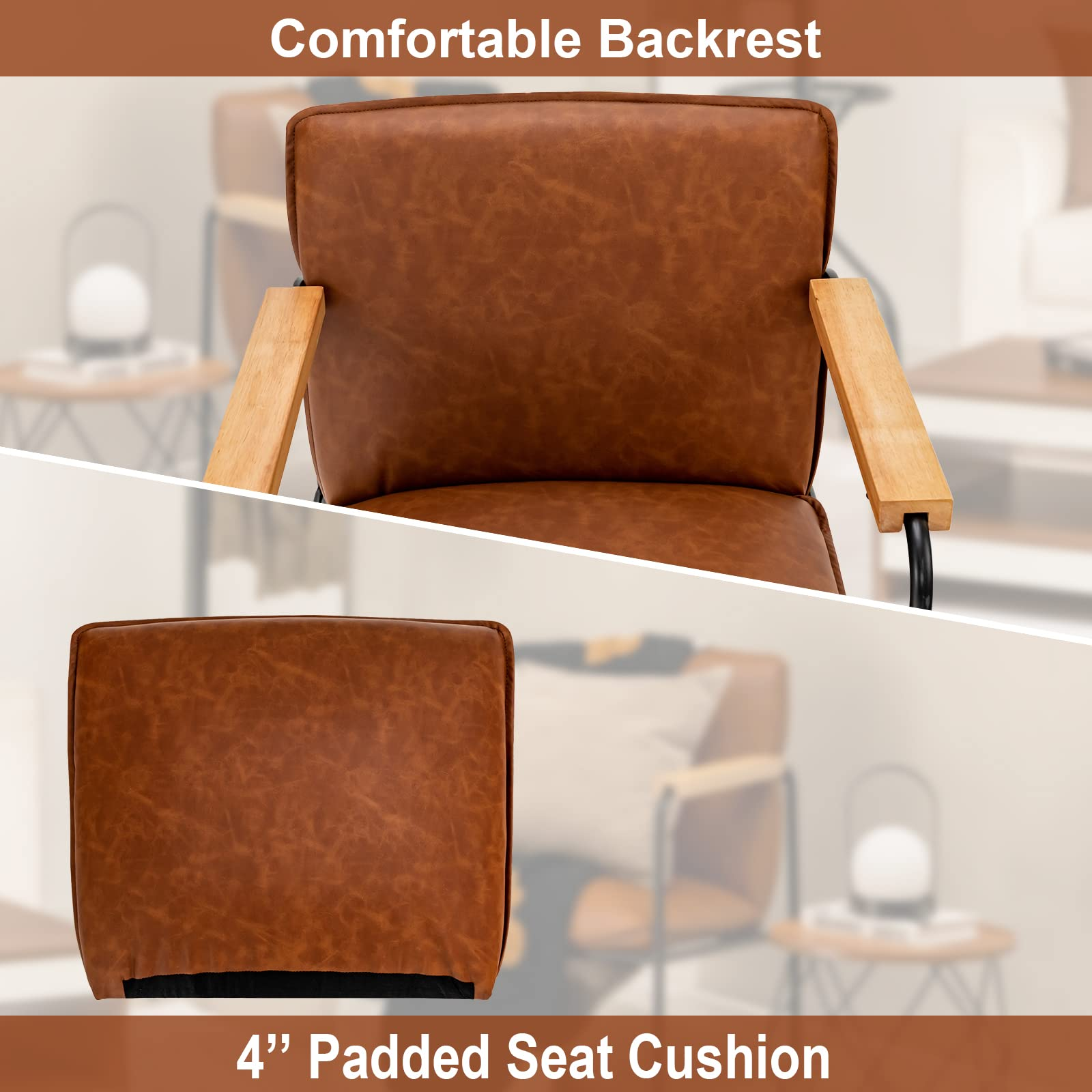 Giantex PU Leather Accent Chair