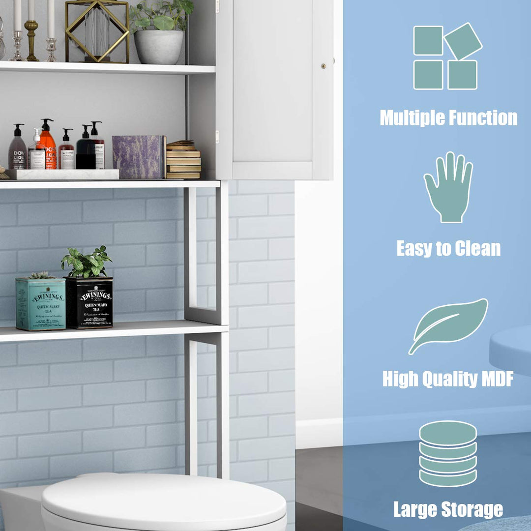 Giantex Toilet Storage Rack W/Double Door