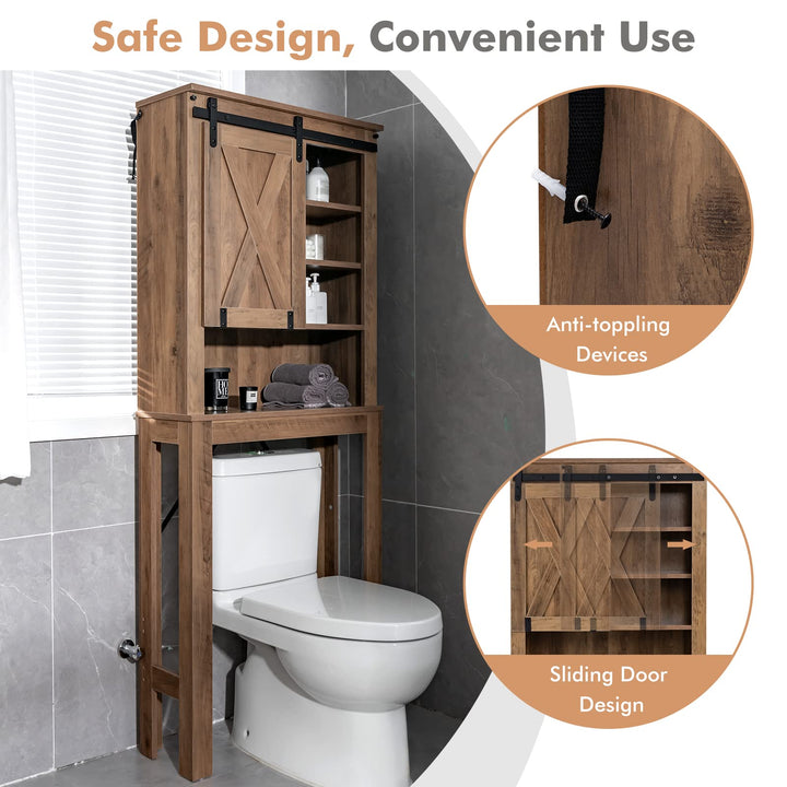Giantex Over The Toilet Storage Cabinet - Freestanding Toilet Rack