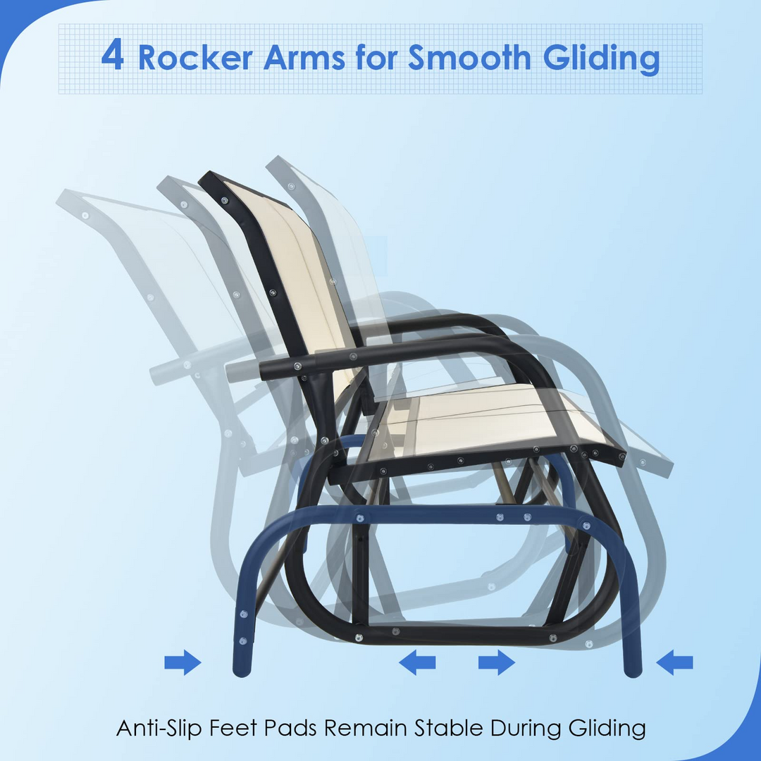 Giantex Swing Glider Chair 48 Inch with Spacious Space