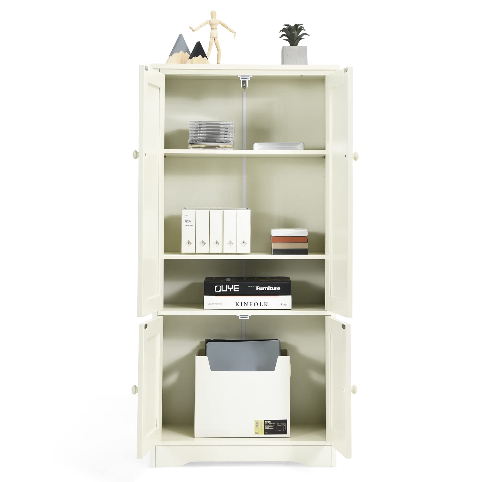 Kitchen Pantry Storage Cabinet, Wood Cupboard Organizer
