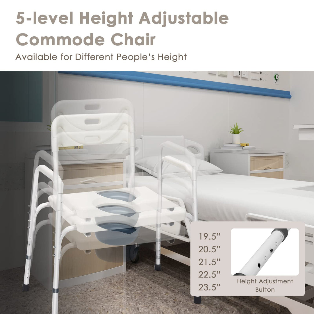 Giantex 3-in-1 Bedside Commode Chair