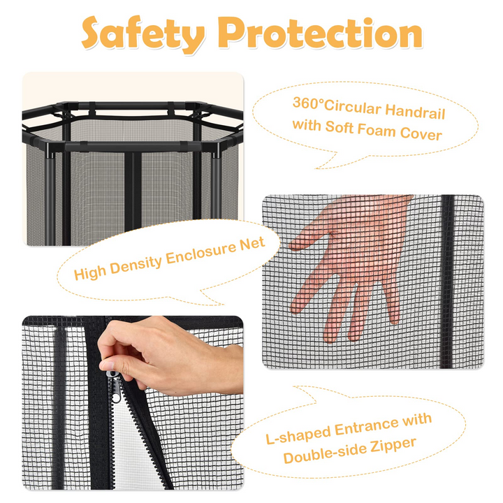 Outdoor Indoor Mini Recreational Round Trampoline -  Giantex