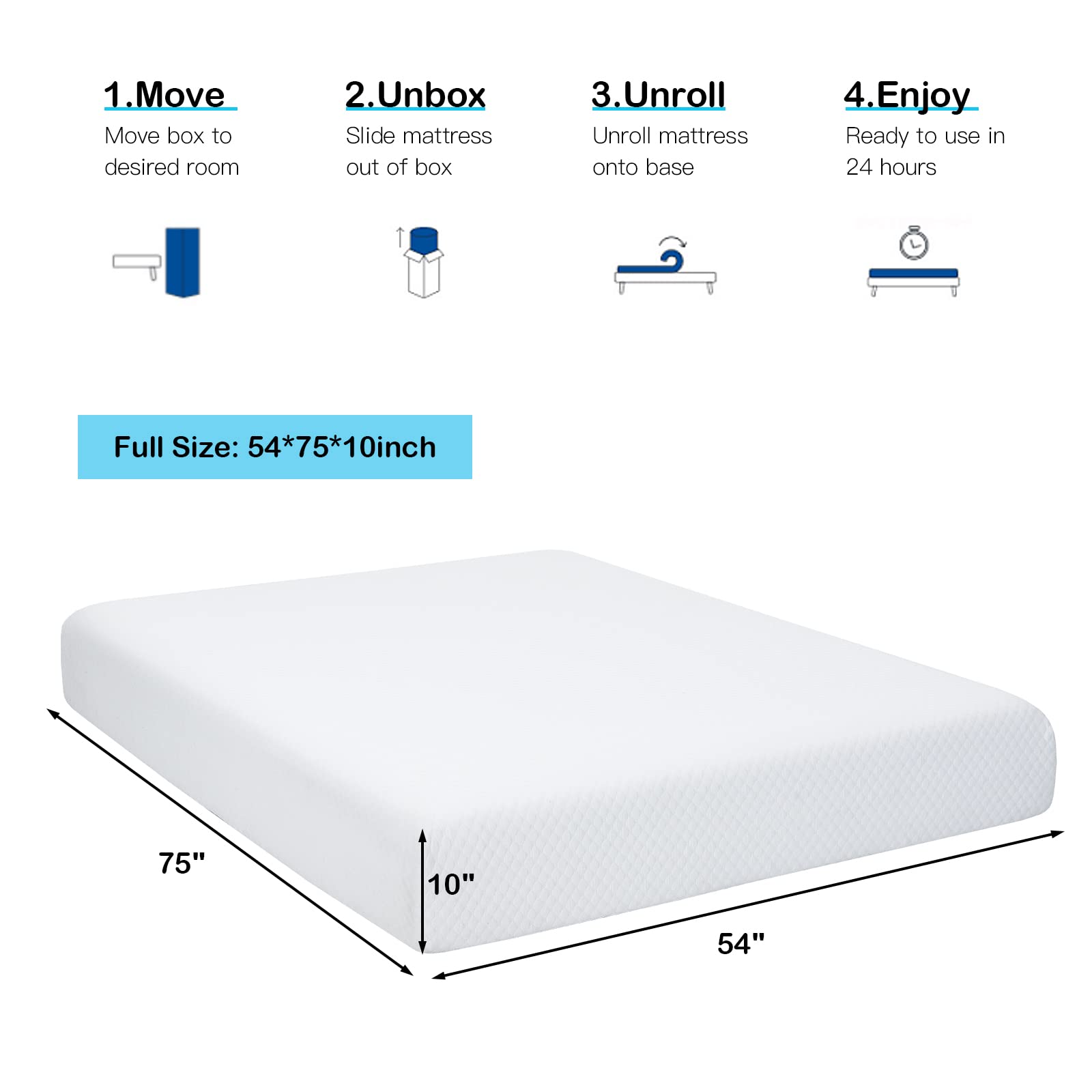 Giantex 10 Inch Mattress, Air Foam for Cool Sleep
