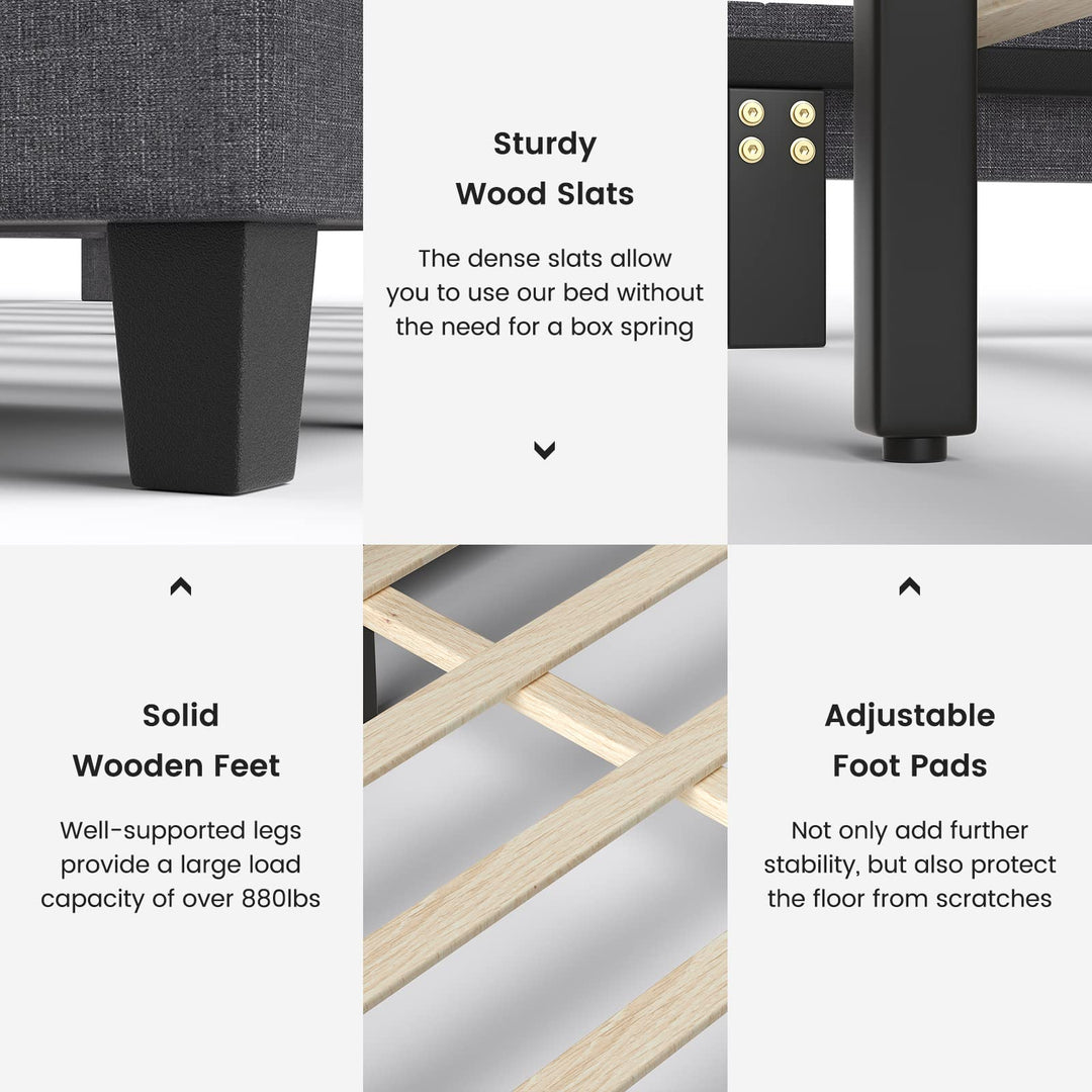 Bed Frame with Ottoman Storage - Giantex