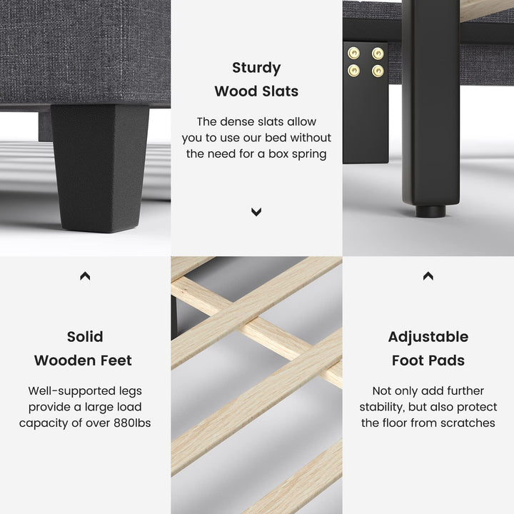 Bed Frame with Ottoman Storage - Giantex