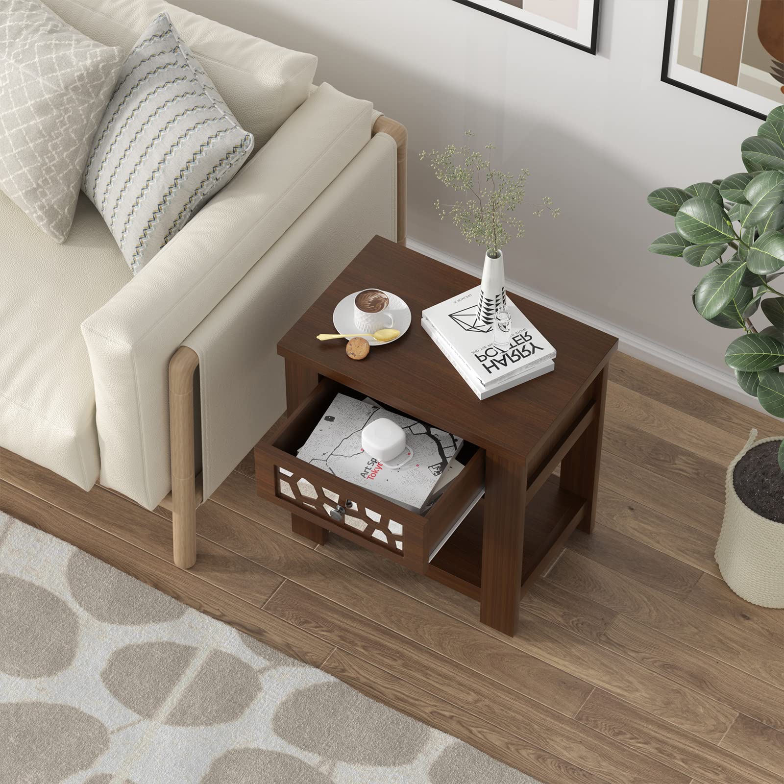 Giantex Retro End Table