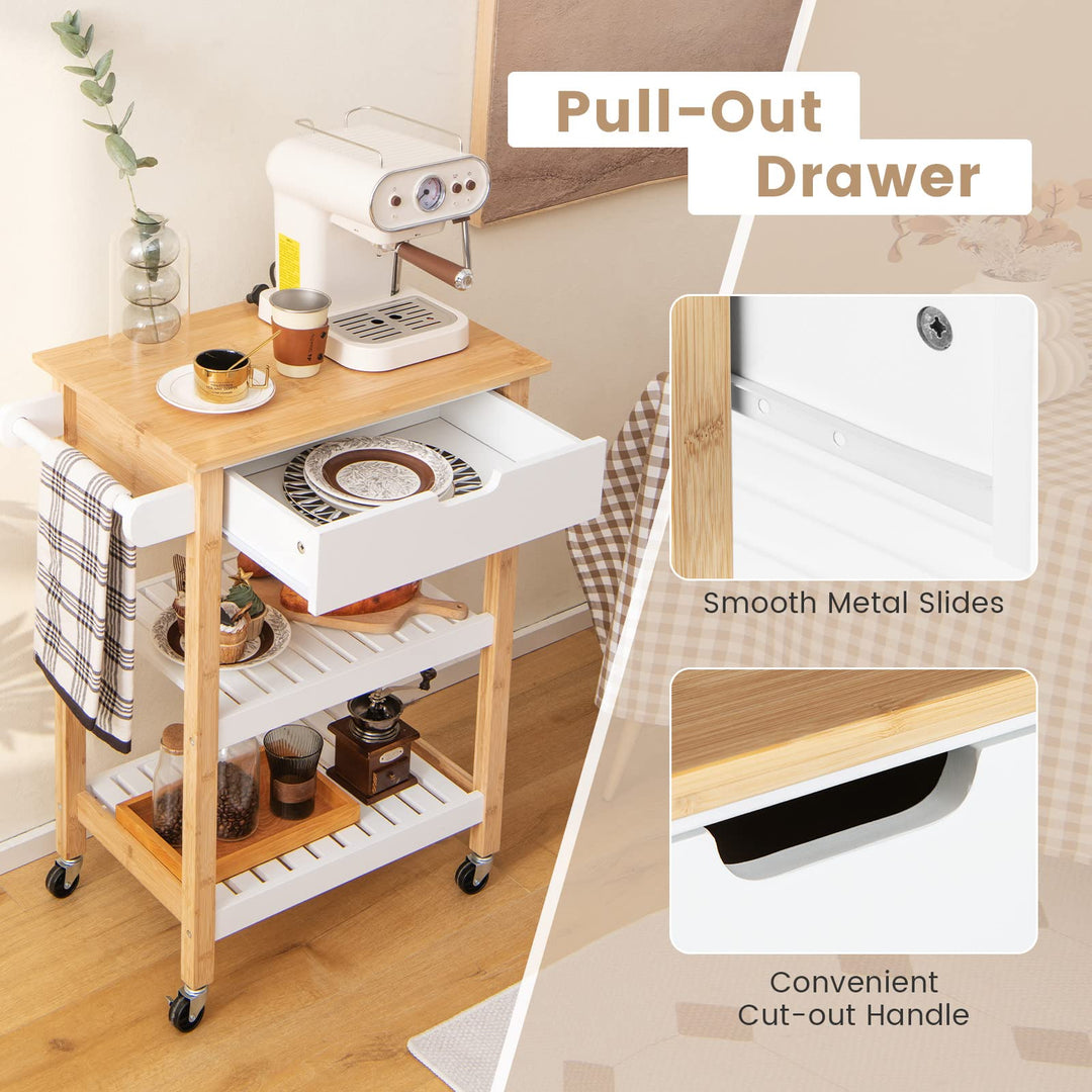 Kitchen Island Cart with Storage - Giantex