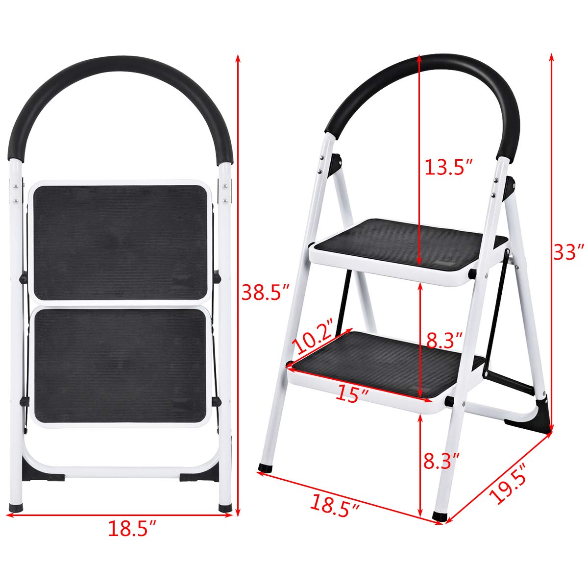 Giantex 2 Step Ladder Folding Step Stool Platform Home Kitchen Tool Multiuse Stepladder