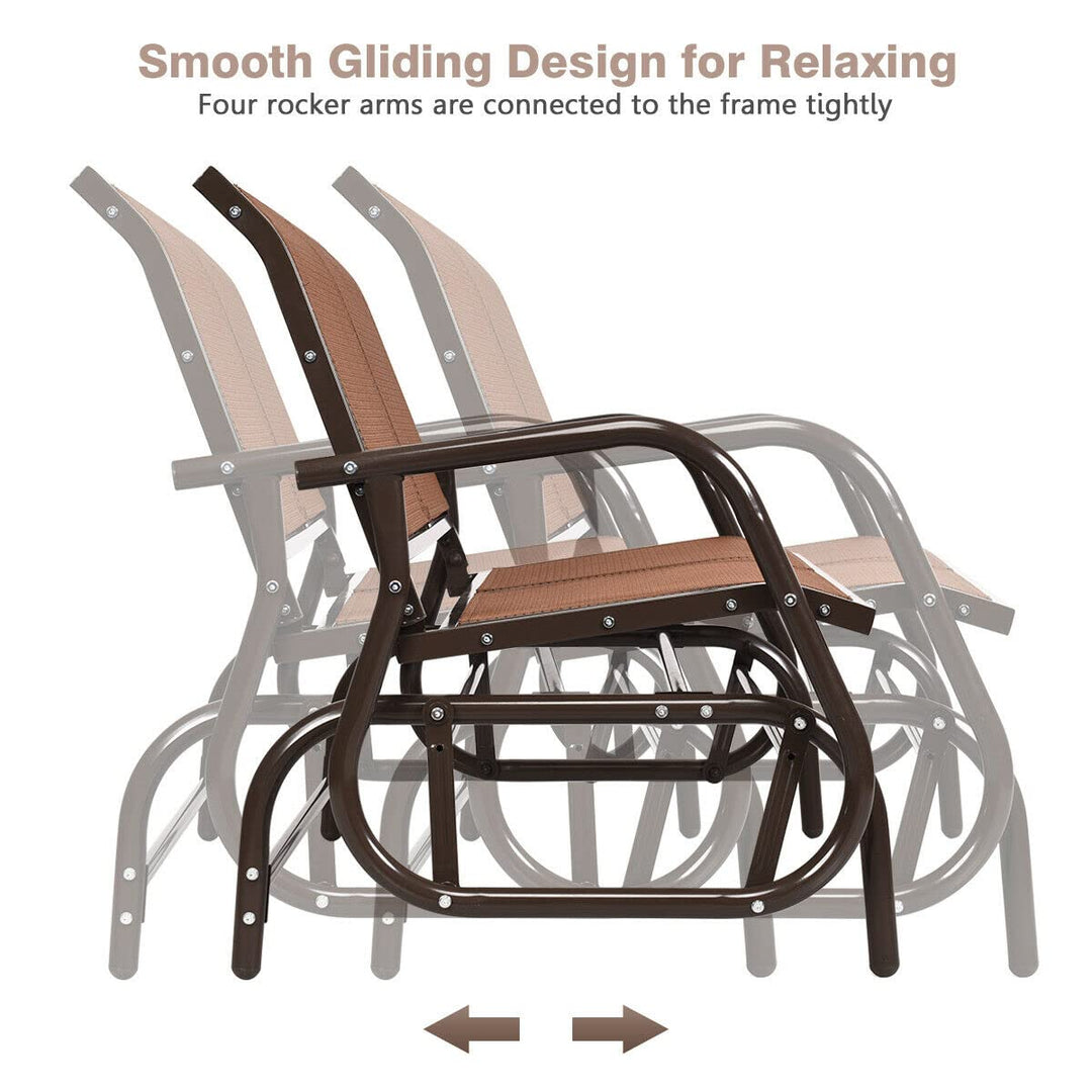 Giantex Swing Glider Chair 48 Inch with Spacious Space