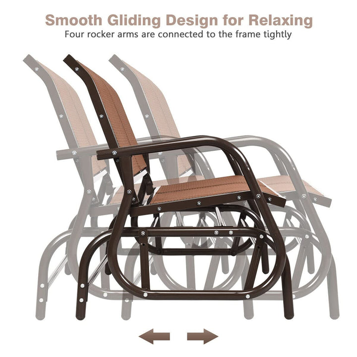 Giantex Swing Glider Chair 48 Inch with Spacious Space