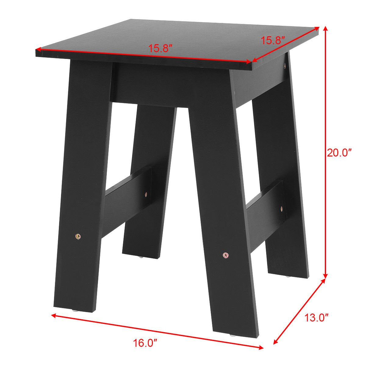 Giantex End Table Accent Coffee Table Modern Simple Design Home Furniture Side Desk Table Black