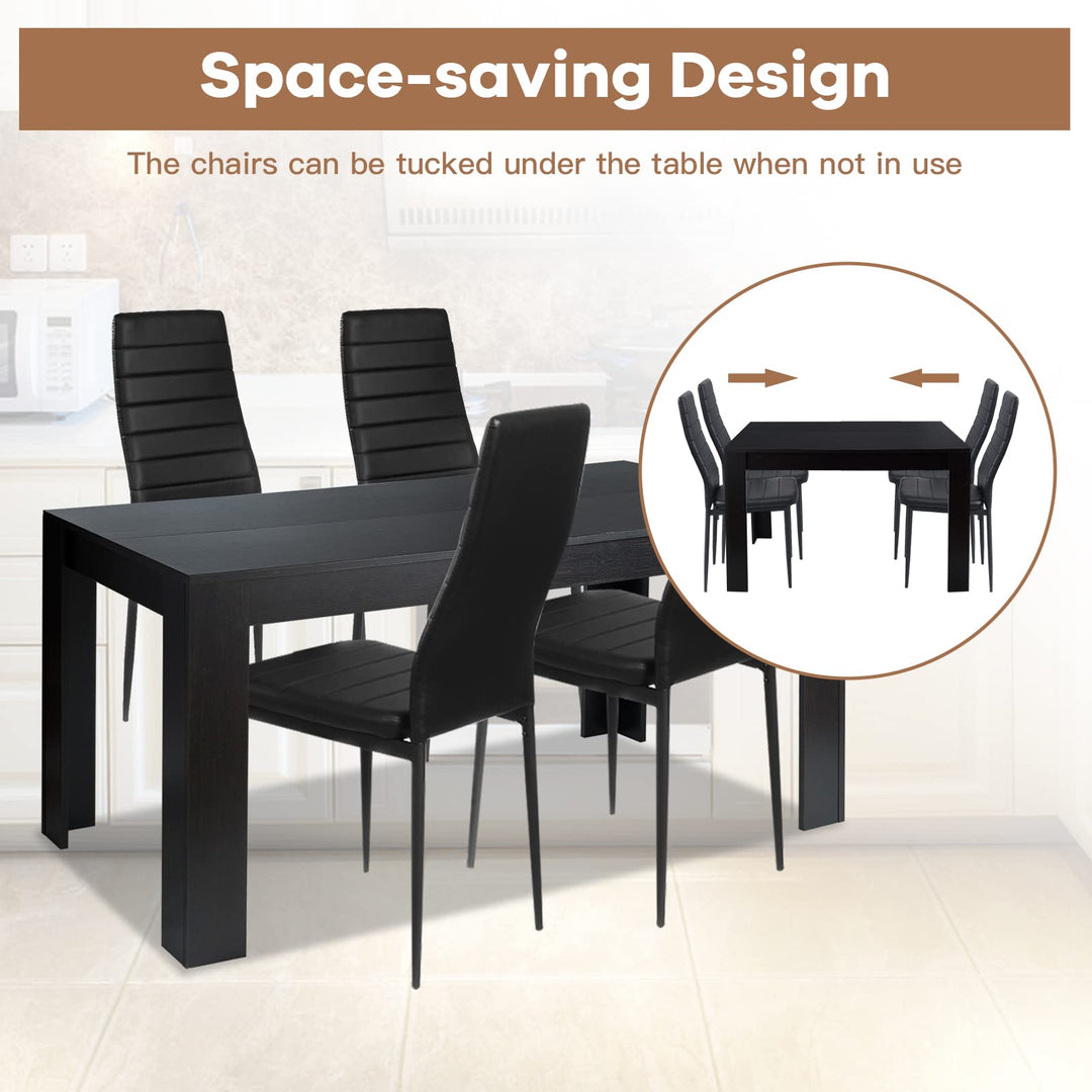 Giantex 5 Pieces Dining Table Set, Modern Kitchen Table Set