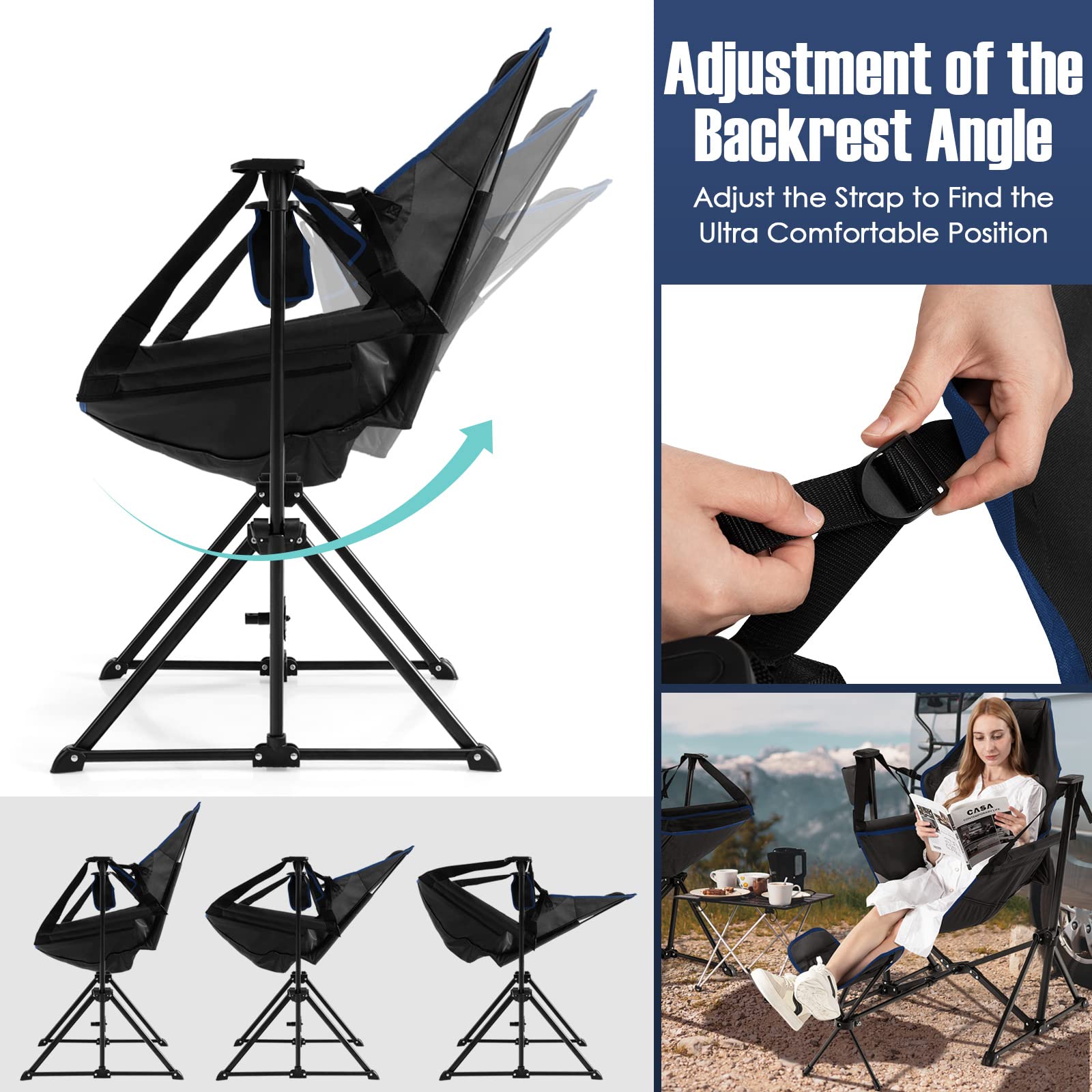 Giantex Outdoor Rocker Camping Chair - Rocking Chair